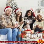 Didaey 6 Pcs Christmas Coffee Mugs Cups 11 oz Christmas Stainless Steel Tumbler Vacuum Insulated Coffee Cups with Handle Lid Straw Wine Mug for Winter Xmas Gift Holiday Party Supplies(Watercolor) - Image 4