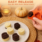 HKNMTT 2Pcs Pumpkin Silicone Molds 24-Cavity Halloween Fall Chocolate Molds - Image 4