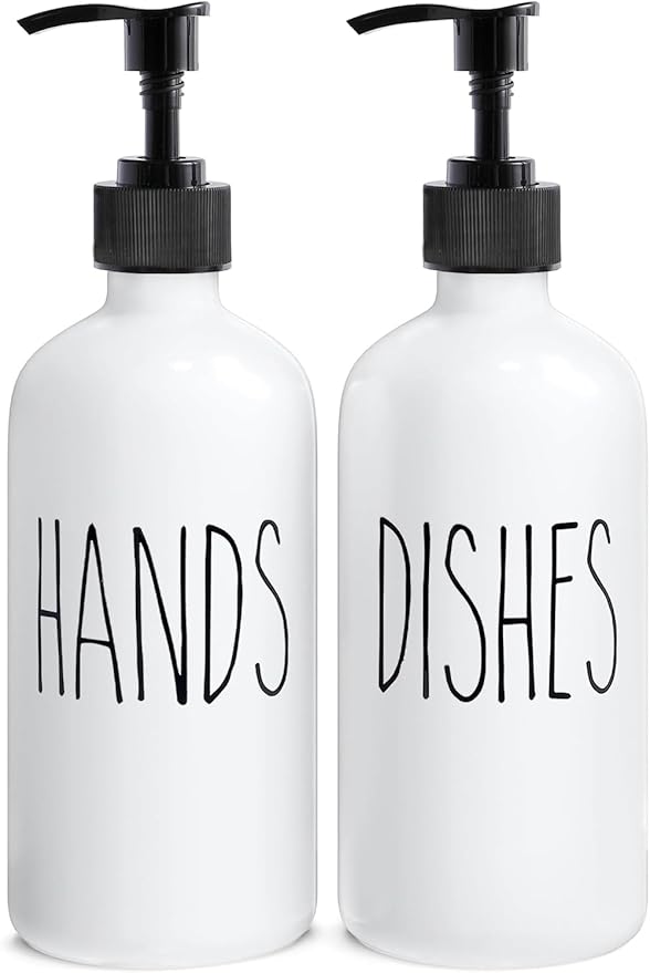 MOMEEMO Soap Dispenser Set 2 Pack, Contains Dish and Hand Soap Dispenser. by MOMEEMO