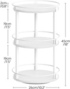 YATINEY Lazy Susan Organizer, Rotating Spice Rack, 3 Tier Spice Turntable - Image 6