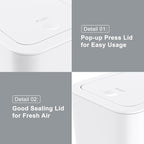 N. NETDOT 3 Pack 3 Gallon Small Trash Can - Image 6