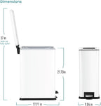 Home Zone Living 8 Gallon Slim Kitchen Trash Can - Image 7