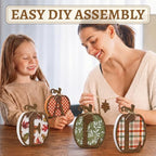4 Pcs Fall Pumpkin Decor, Wooden Autumn Fall Decorations for Home - Image 5