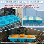 HKNMTT Snowflake Christmas Silicone Mold 12 Cavity 6 Shapes for Holiday Soap Chocolate Cocoa Bomb Ice Candy Oreo Covered Jello Xmas Winter Wax, Oven Safe Baking Frozen Moulds DIY Candle Craft Set - Image 6