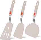 Beijiyi Silicone Spatula Turner Set of 3, 600°F Heat Resistant Nonstick Turner by Beijiyi