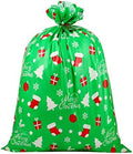CCINEE Giant Christmas Gift Bags,Green Christmas Sacks for Jumbo Gift Package(36"x44") with Tag Card and Wrapping Tie by CCINEE