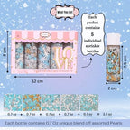 Confect Christmas Sprinkles | Mix Blue White & Silver Pearls | Flower & Star | Gold Snowflake Sprinkles | Cake Decorating Sprinkles - 5 Oz - Image 5