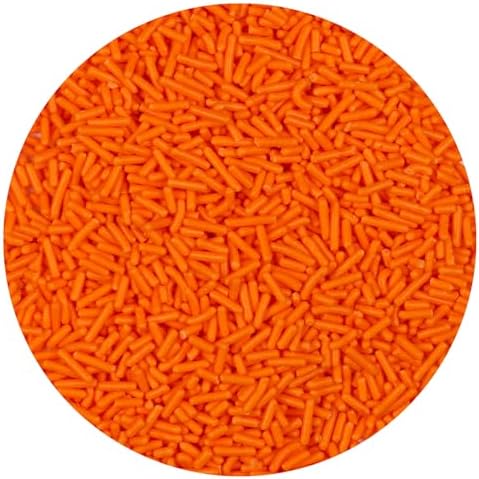 Orange Sprinkles Jimmies 1.98 Pounds Container, Sprinkles For Cake Decorating, Cake Sprinkles, Sprinkles For Baking, Ice Cream & More, The Hampton Candy Company - Image 3
