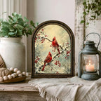 Winter Cardinal Arched Table Sign, Christmas Farmhouse Shelf Decor - Image 6