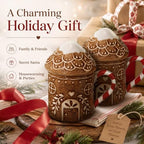 Potchen 2 Pcs Christmas Ceramic Gingerbread House Mugs with Lids - Image 5