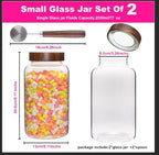 Glass Coffee Jars Spice Jar Round Storage Canister - Image 2