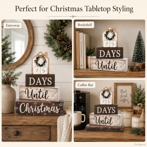 Christmas Countdown Decorations Indoor, Christmas Table Decor for Home - Image 6