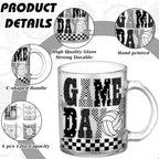Tioncy 4 Pcs 12 oz Volleyball Glass Mugs with Handles, Team Gifts - Image 2