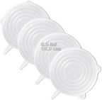 LELE LIFE 4 Pack Same Size Silicone Stretch Lids, Thicker Reusable Sturdy by LELE+LIFE