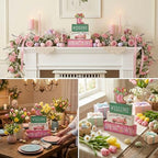 Spring Decorations, 4 Pcs Wooden Spring Table Decorations - Image 6