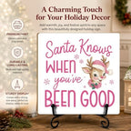 Christmas Wooden Signs Decor Funny Wood Plaque with Support Stand - Image 3
