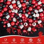 Halloween Edible Sprinkles,Silver Tombstone Bloody Eyeball Mix Red Black - Image 3
