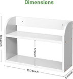 ROMGUAR CRAFT 2 Tier Bamboo Spice Rack, Countertop or Wall Mounting Wood Spice - Image 3