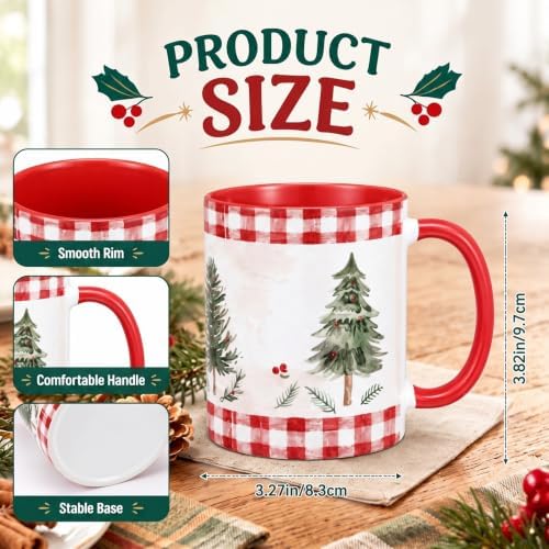 6 Pcs Christmas Tree Gift Mug 11oz for Women Mom - Image 2