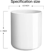 LATCHHOOK White utensil holder for Countertop, Glossy White Ceramic Utensil - Image 6