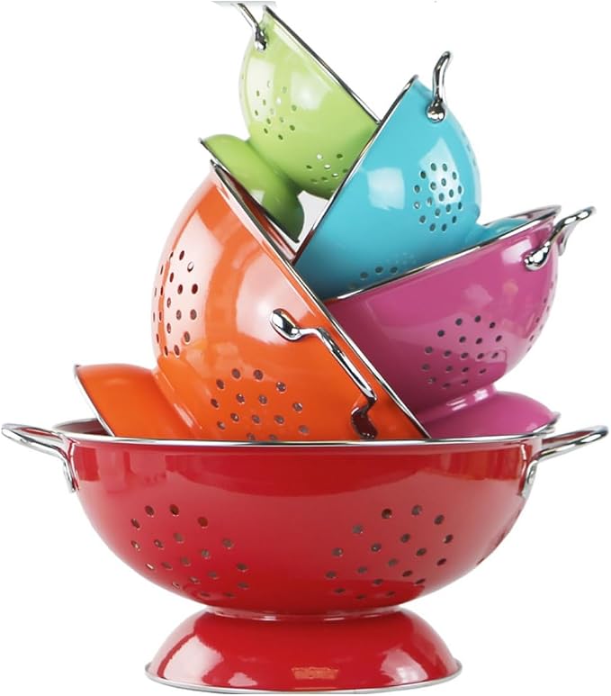 Calypso Basics by Reston Lloyd Powder Coated Enameled Colander, 3 Quart - Image 7