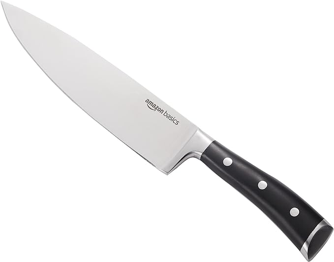 Amazon Basics Classic 8-inch Full Tang High Carbon Stainless Steel Chef's Knife by AmazonBasics