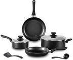 BECIGAR 8pcs Black Ceramic Pots and Pans Set, Cooking Pan Set, Cooking Pot Set by BecigarCookware