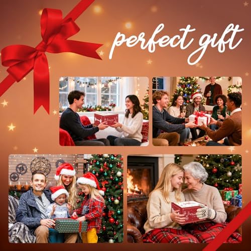 Christmas Coffee Mug Set of 4, 12 oz Gingerbread Man Coffee Mug with Handle, Hot Cocoa Ceramic Mugs with Gift Box for Mom Woman Family Friends Colleagues - Image 7