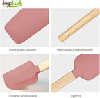 Silicone Spatula Set, Food Grade Rubber Spatula-5 Piece Nonstick Rubber Spatulas - Image 8