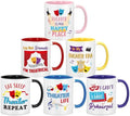 Didaey 6 Pcs Musical Theater Gift Ceramic Mugs 12 oz Drama Lover Coffee Cup by Didaey
