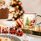 Cabtnca Christmas Mugs, Christmas Mugs Set of 4, Ceramic Christmas Mug, Santa Mug, Holiday Mugs, Xmas Mug Decor, Marry Christmas Gift for Women Kids, 11 Oz - Image 3