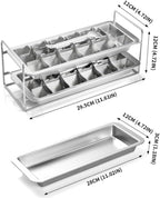Metal Ice Cube Trays, Stainless Steel Ice Cube Trays, 18-Slot Ice Cube Tray - Image 2