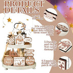 Funnymoom 17 Pcs Christmas Christian Tiered Tray Decor Set Jesus Tray Decor - Image 3