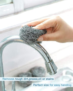 12Pcs Steel Wool Scrubber Pads for Cleaning Dishes, Sinks - Image 6