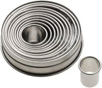 Ateco Plain Edge Round Cutters in Graduated Sizes, Stainless Steel - Image 2