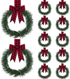 Retrowavy 12 Pcs Christmas Kitchen Cabinet Wreaths with Ribbon Small Wreath by Retrowavy