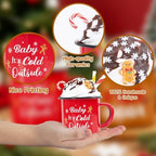 2 PCS Hot Cocoa Tiered Tray Mug Decor Set with Faux Whipped - Image 4