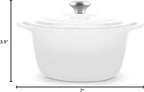 ROSSALLINI Signature Enameled Cast Iron Dutch Oven, Non-Stick Serving Pot - Image 10