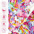 Unicorn Sprinkles for Cake Decorating 4.2 ounce Edible Pink Purple Blue Unicorn confetti Jimmies Sprinkles Mix Topper Cookie for Cupcakes Candy Cream Chocolate Birthday Princess Party - Image 5