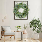 Sggvecsy Artificial Olive Wreath for Front Door 20 inch Greenery Wreath with Olive Leaves Olive Bean Green Leaves Wreath Spring Summer Wreath for All Seasons Wall Window Home Indoor Outdoor Decor - Image 3