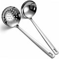 Berglander Slotted Spoons and Kitchen Ladle Spoon Set 2 Pcs, Stainless Steel by Berglander
