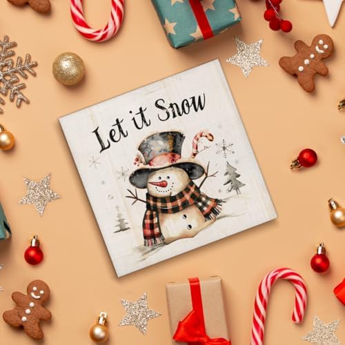 Let It Snow Christmas Decorations - Christmas Winter Snowman Decor - Image 4