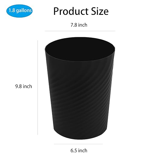 UUJOLY Plastic Small Trash Can Wastebasket, Garbage Container Basket - Image 7