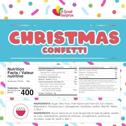 Christmas Sprinkles - 1.7 Pounds - Bulk Red and Green Tree Confetti - Image 2