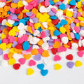 Edible Rainbow Confetti Sprinkles,Colorful Heart-Shape Cake Decoration,130g by Sugarzy