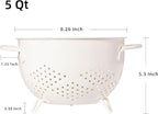 Metal Colander 5 Quart Powder Coated Self-draining Metal Strainer - Image 2