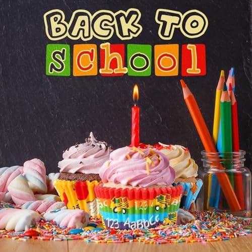 SANNIX 450pcs Back To School Cupcake Liners Baking Cups Cupcake Wrappers - Image 4