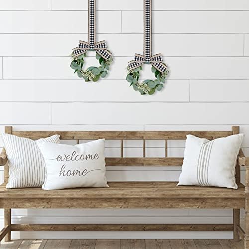 Syhood 2 Pcs 9 Inch Mini Artificial Eucalyptus Wreaths - Image 5