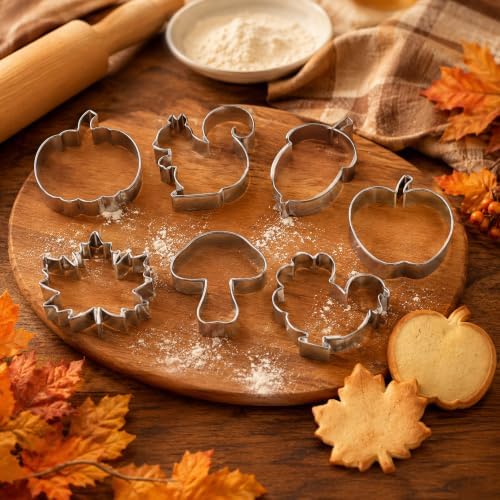 Fall Thanksgiving Cookie Cutters - 7PCS Stainless Steel Biscuit Molds - Image 4
