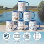 Didaey 6 Pcs Lake House Coffee Mugs Lake Life Gifts Ceramic Cup 12 oz - Image 6